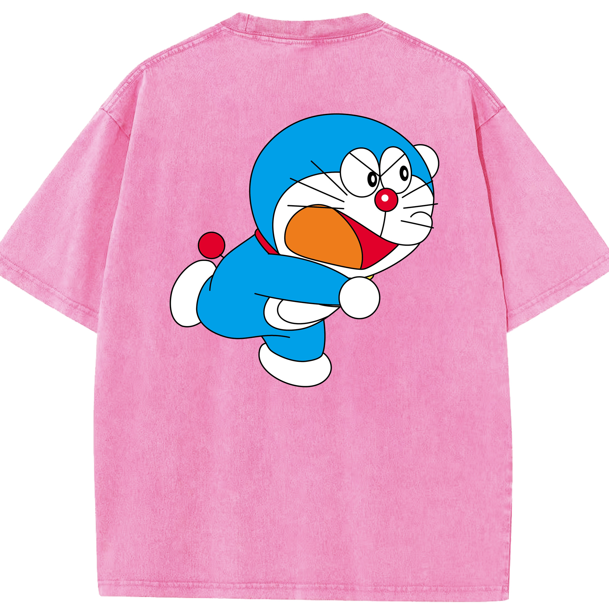（画像用） ドラえもん Doraemon 綿100% ヴィンテージ風 半袖Tシャツ（背面プリント）